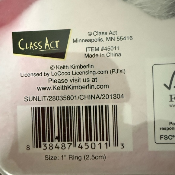 Pink cat Office Binder for Stylish Organization with 1” rings - Picture 4 of 4